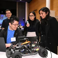 2025 Data Science Day students presenting a project demonstration