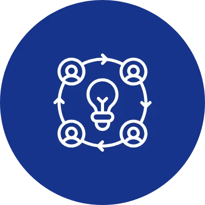 lightbulb surrounded by connections